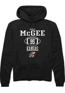 Ronald McGee  Rally Kansas Jayhawks Mens Black NIL Sport Icon Long Sleeve Hoodie