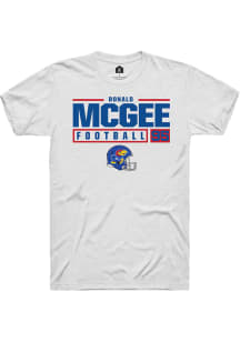 Ronald McGee  Kansas Jayhawks White Rally NIL Stacked Box Short Sleeve T Shirt