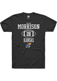Sevion Morrison  Kansas Jayhawks Black Rally NIL Sport Icon Short Sleeve T Shirt