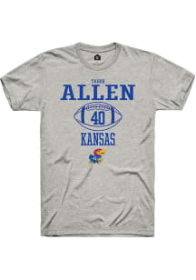 Tabor Allen  Kansas Jayhawks Ash Rally NIL Sport Icon Short Sleeve T Shirt