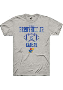 Taiwan Berryhill Jr  Kansas Jayhawks Ash Rally NIL Sport Icon Short Sleeve T Shirt