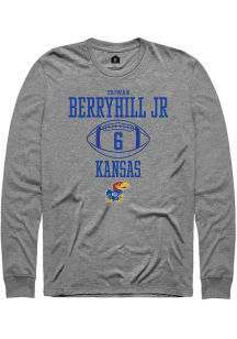 Taiwan Berryhill Jr  Kansas Jayhawks Grey Rally NIL Sport Icon Long Sleeve T Shirt