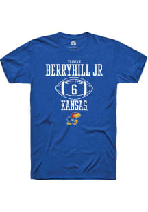 Taiwan Berryhill Jr  Kansas Jayhawks Blue Rally NIL Sport Icon Short Sleeve T Shirt
