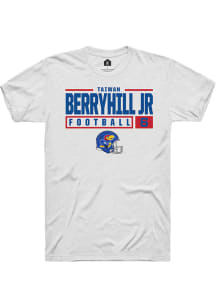 Taiwan Berryhill Jr  Kansas Jayhawks White Rally NIL Stacked Box Short Sleeve T Shirt
