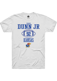 Tommy Dunn Jr.  Kansas Jayhawks White Rally NIL Sport Icon Short Sleeve T Shirt