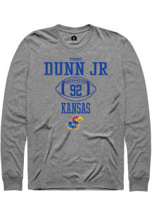 Tommy Dunn Jr.  Kansas Jayhawks Grey Rally NIL Sport Icon Long Sleeve T Shirt