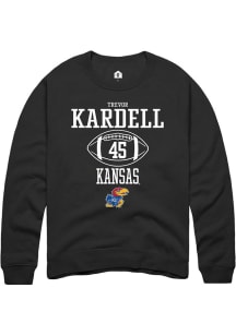 Trevor Kardell  Rally Kansas Jayhawks Mens Black NIL Sport Icon Long Sleeve Crew Sweatshirt