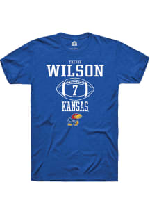 Trevor Wilson  Kansas Jayhawks Blue Rally NIL Sport Icon Short Sleeve T Shirt
