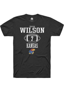 Trevor Wilson  Kansas Jayhawks Black Rally NIL Sport Icon Short Sleeve T Shirt