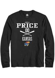 Angela Price  Kansas Jayhawks Black Rally NIL Sport Icon Long Sleeve T Shirt
