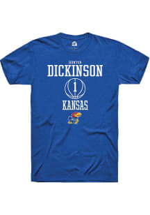 Hunter Dickinson  Kansas Jayhawks Blue Rally NIL Sport Icon Short Sleeve T Shirt