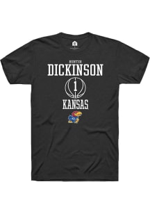 Hunter Dickinson  Kansas Jayhawks Black Rally NIL Sport Icon Short Sleeve T Shirt