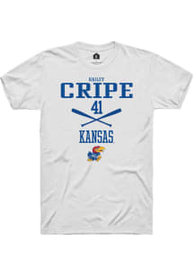 Hailey Cripe  Kansas Jayhawks White Rally NIL Sport Icon Short Sleeve T Shirt