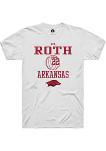 Ava Roth  Arkansas Razorbacks White Rally NIL Sport Icon Short Sleeve T Shirt