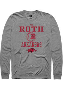Ava Roth  Arkansas Razorbacks Grey Rally NIL Sport Icon Long Sleeve T Shirt