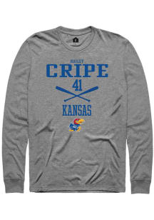 Hailey Cripe  Kansas Jayhawks Grey Rally NIL Sport Icon Long Sleeve T Shirt