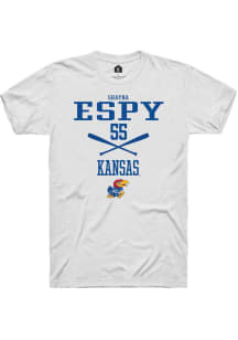 Shayna Espy  Kansas Jayhawks White Rally NIL Sport Icon Short Sleeve T Shirt