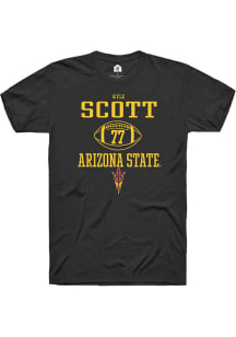 Kyle Scott  Arizona State Sun Devils Black Rally NIL Sport Icon Short Sleeve T Shirt