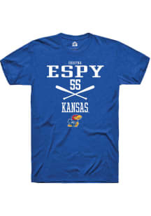 Shayna Espy  Kansas Jayhawks Blue Rally NIL Sport Icon Short Sleeve T Shirt