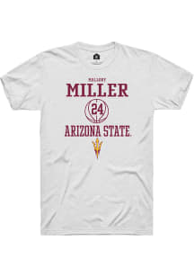 Mallory Miller  Arizona State Sun Devils White Rally NIL Sport Icon Short Sleeve T Shirt