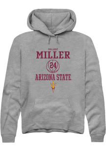 Mallory Miller  Rally Arizona State Sun Devils Mens Graphite NIL Sport Icon Long Sleeve Hoodie