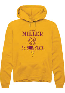 Mallory Miller  Rally Arizona State Sun Devils Mens Gold NIL Sport Icon Long Sleeve Hoodie