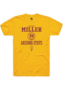 Mallory Miller  Arizona State Sun Devils Gold Rally NIL Sport Icon Short Sleeve T Shirt