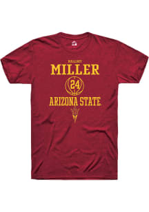 Mallory Miller  Arizona State Sun Devils Maroon Rally NIL Sport Icon Short Sleeve T Shirt