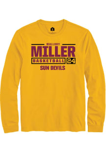 Mallory Miller  Arizona State Sun Devils Gold Rally NIL Stacked Box Long Sleeve T Shirt