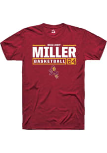 Mallory Miller  Arizona State Sun Devils Maroon Rally NIL Stacked Box Short Sleeve T Shirt