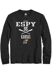 Shayna Espy  Kansas Jayhawks Black Rally NIL Sport Icon Long Sleeve T Shirt