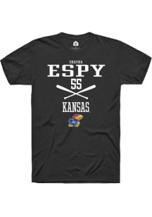 Shayna Espy  Kansas Jayhawks Black Rally NIL Sport Icon Short Sleeve T Shirt