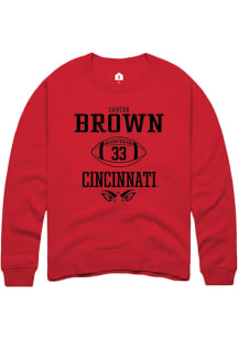 Carter Brown  Rally Cincinnati Bearcats Mens Red NIL Sport Icon Long Sleeve Crew Sweatshirt