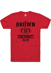 Carter Brown  Cincinnati Bearcats Red Rally NIL Sport Icon Short Sleeve T Shirt