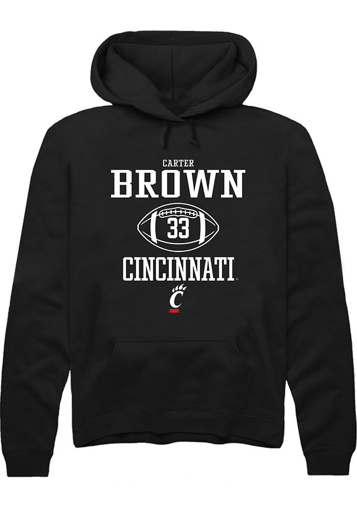 Carter Brown Rally Cincinnati Bearcats Mens Black NIL Sport Icon Long Sleeve Hoodie