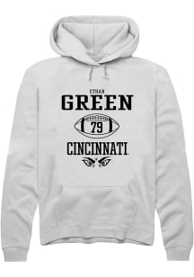 Ethan Green  Rally Cincinnati Bearcats Mens White NIL Sport Icon Long Sleeve Hoodie