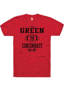 Ethan Green  Cincinnati Bearcats Red Rally NIL Sport Icon Short Sleeve T Shirt