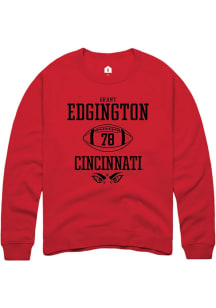 Grant Edgington Rally Mens Red Cincinnati Bearcats NIL Sport Icon Crew Sweatshirt