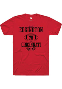 Grant Edgington  Cincinnati Bearcats Red Rally NIL Sport Icon Short Sleeve T Shirt