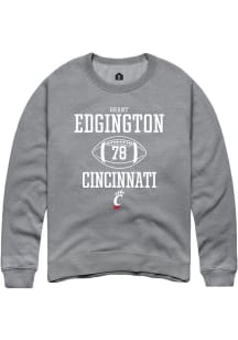 Grant Edgington Rally Mens Graphite Cincinnati Bearcats NIL Sport Icon Crew Sweatshirt