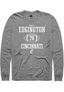 Grant Edgington  Cincinnati Bearcats Graphite Rally NIL Sport Icon Long Sleeve T Shirt