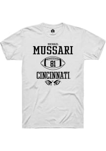 Michael Mussari  Cincinnati Bearcats White Rally NIL Sport Icon Short Sleeve T Shirt