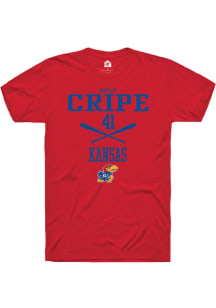 Hailey Cripe  Kansas Jayhawks Red Rally NIL Sport Icon Short Sleeve T Shirt