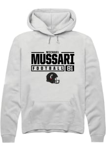 Michael Mussari  Rally Cincinnati Bearcats Mens White NIL Stacked Box Long Sleeve Hoodie