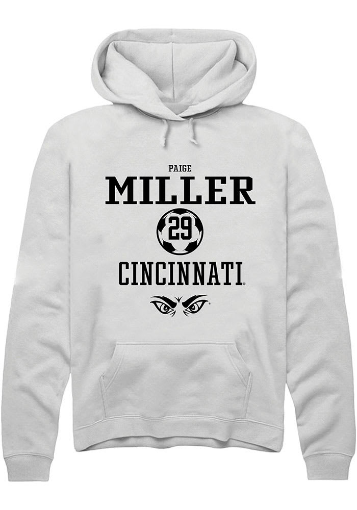 Paige Miller Rally Cincinnati Bearcats Mens White NIL Sport Icon Long Sleeve Hoodie