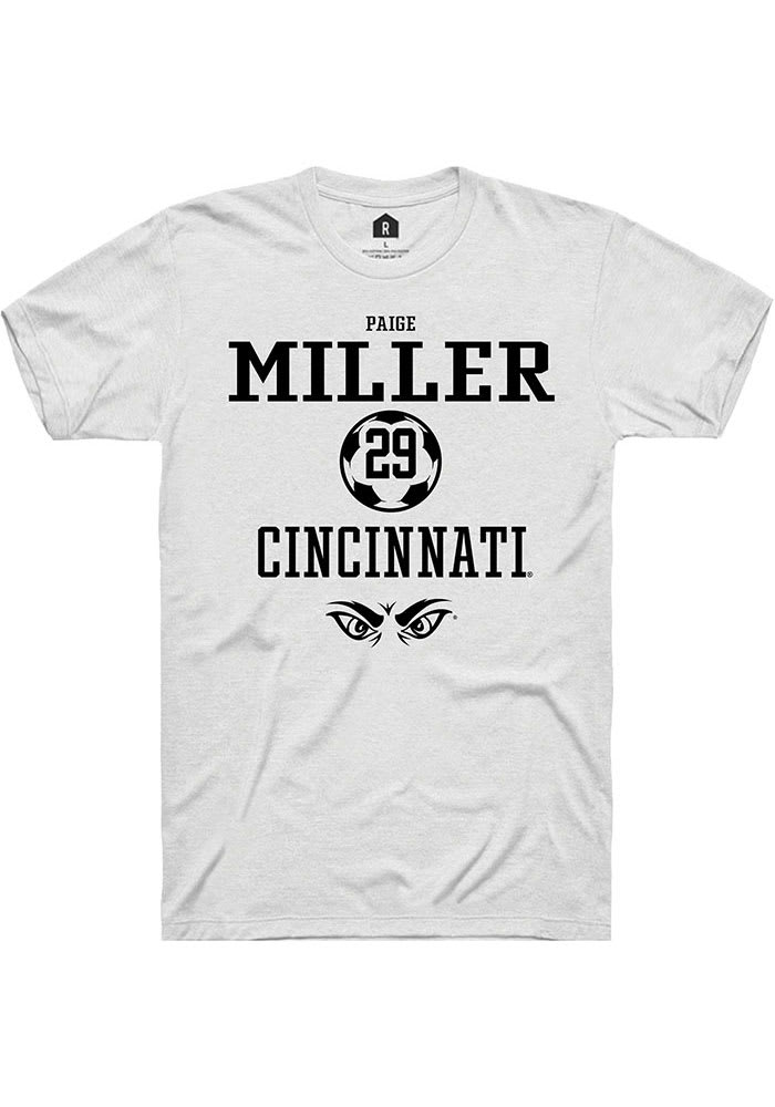 Paige Miller Cincinnati Bearcats White Rally NIL Sport Icon Short Sleeve T Shirt
