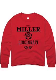 Paige Miller  Rally Cincinnati Bearcats Mens Red NIL Sport Icon Long Sleeve Crew Sweatshirt