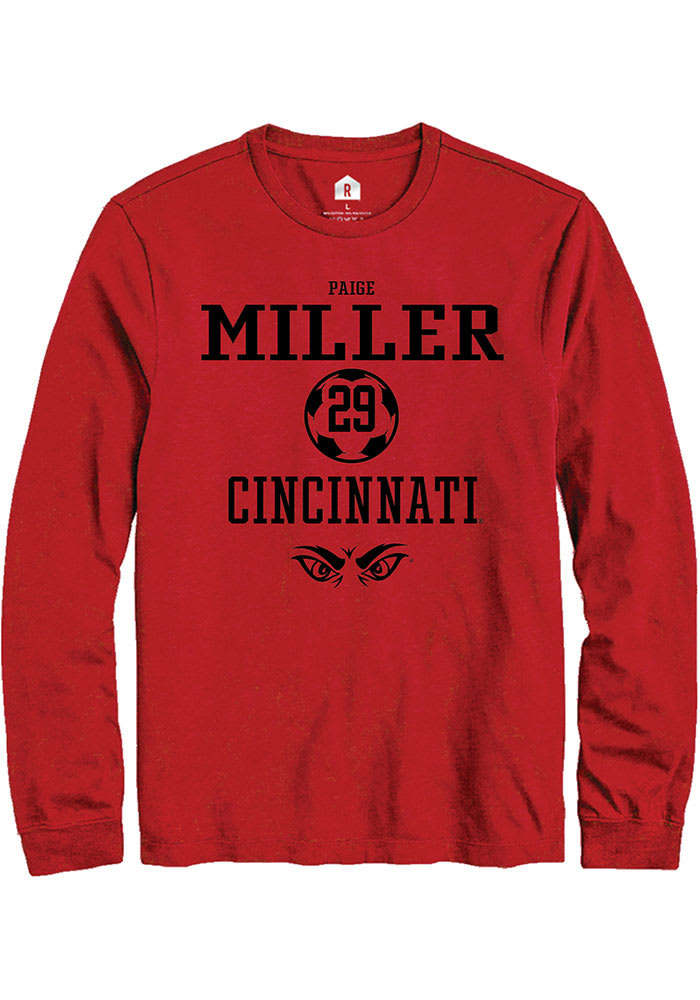 Paige Miller Cincinnati Bearcats Red Rally NIL Sport Icon Long Sleeve T Shirt