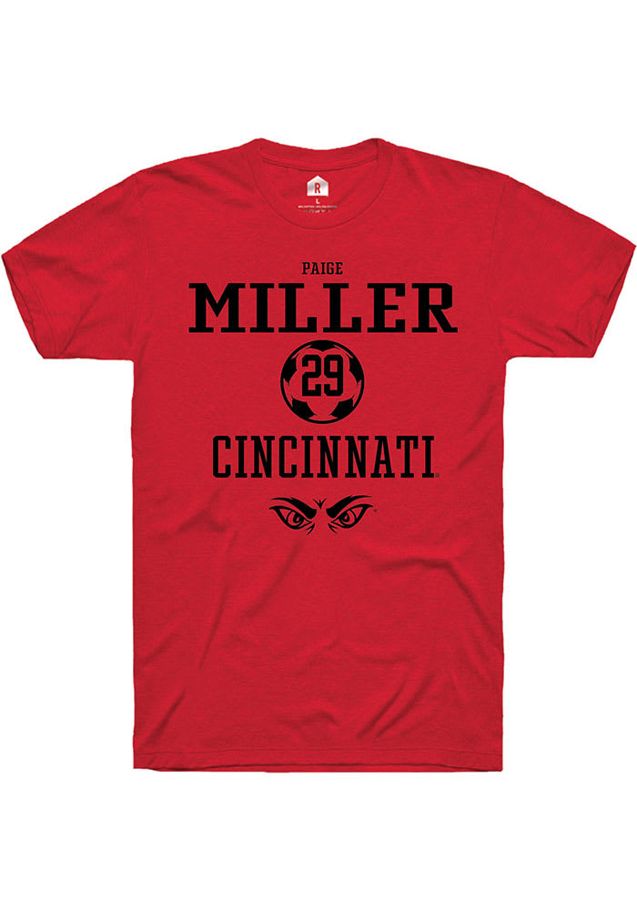 Paige Miller Cincinnati Bearcats Red Rally NIL Sport Icon Short Sleeve T Shirt