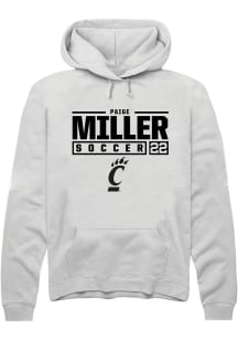 Paige Miller  Rally Cincinnati Bearcats Mens White NIL Stacked Box Long Sleeve Hoodie